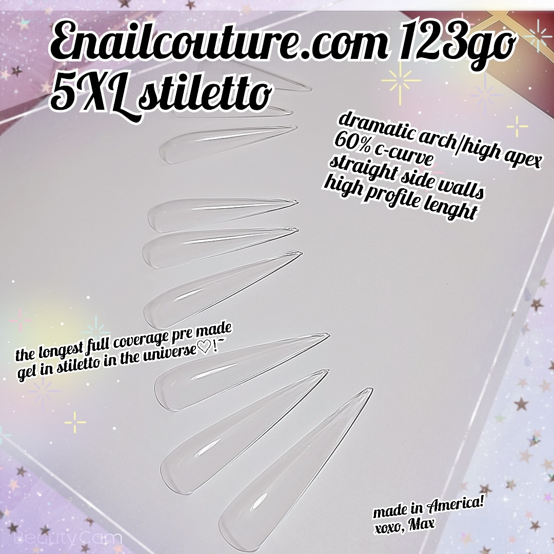 123 Go! Nails (pre made full coverage gel nail tips) (Full Cover False Nail Artificial Gel Nails Tip, False Nails)