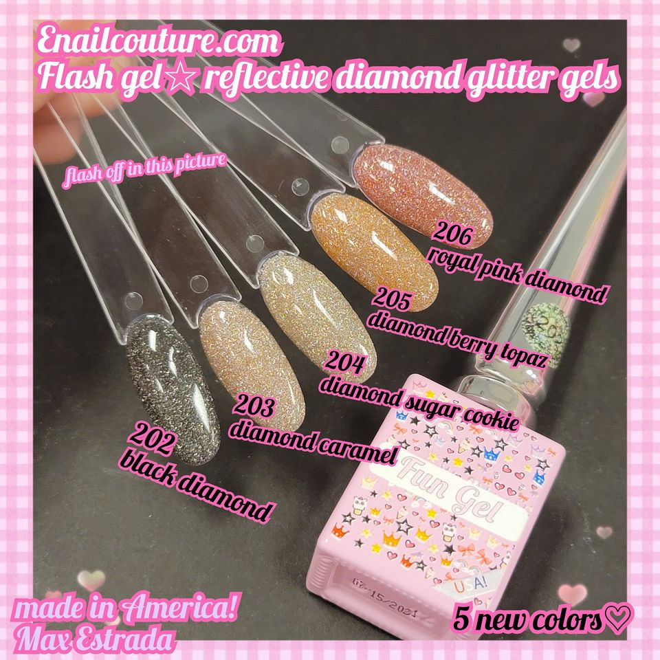 Flash gel, Reflective Glitter Gel !~ (Explosion Diamond Gel Nail Reflective Sparkling Nail Polish Bright Glitter UV Nail Gel Broken Diamond Gel Nail Art)