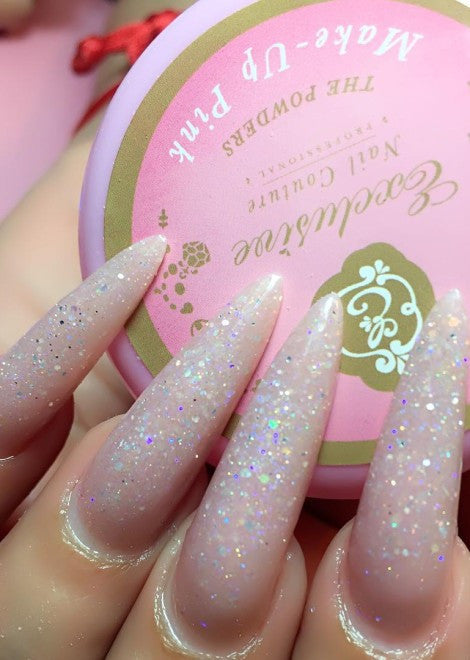 The Powders Make up Pink (Professional Acrylic Nail System Acrylic Powder Nail Art Powder for Nail Extension French Nails)