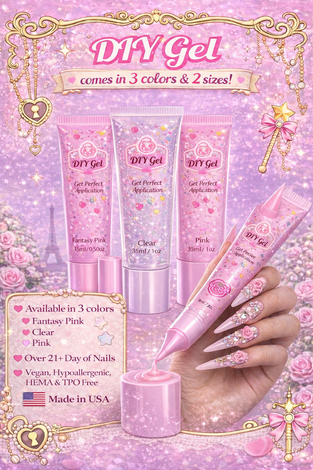 DIY Gel (123 Go! Nails), Gel Soak Off/Soft Gel, Gel Tips Adhesive