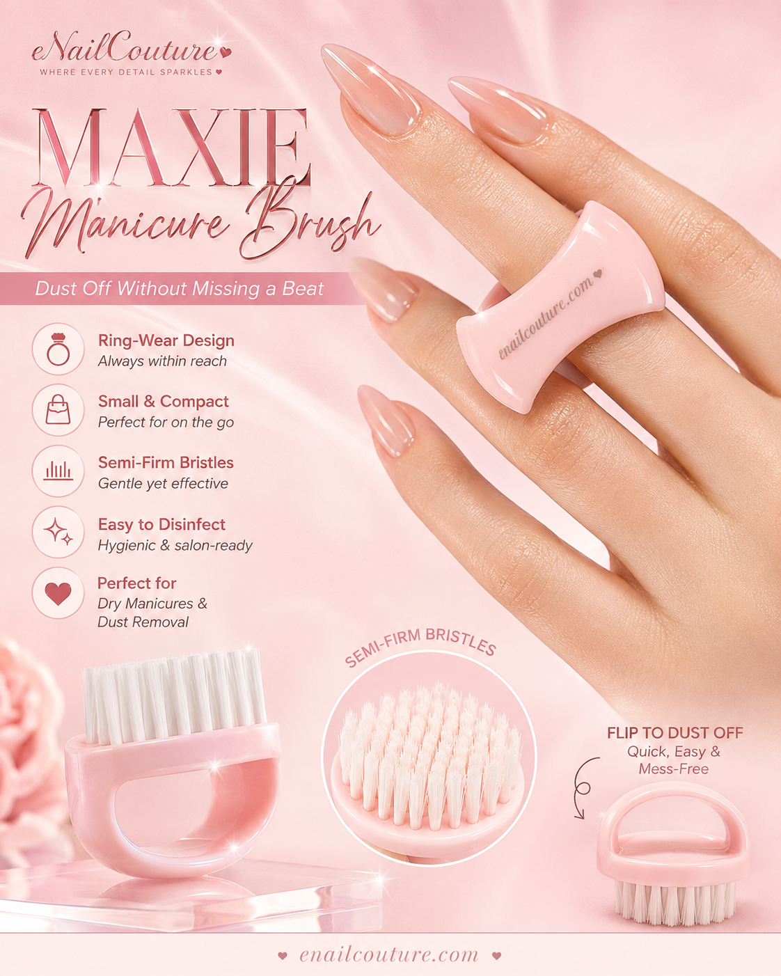 Maxie Manicure Brush – Wearable Nail Dust Brush