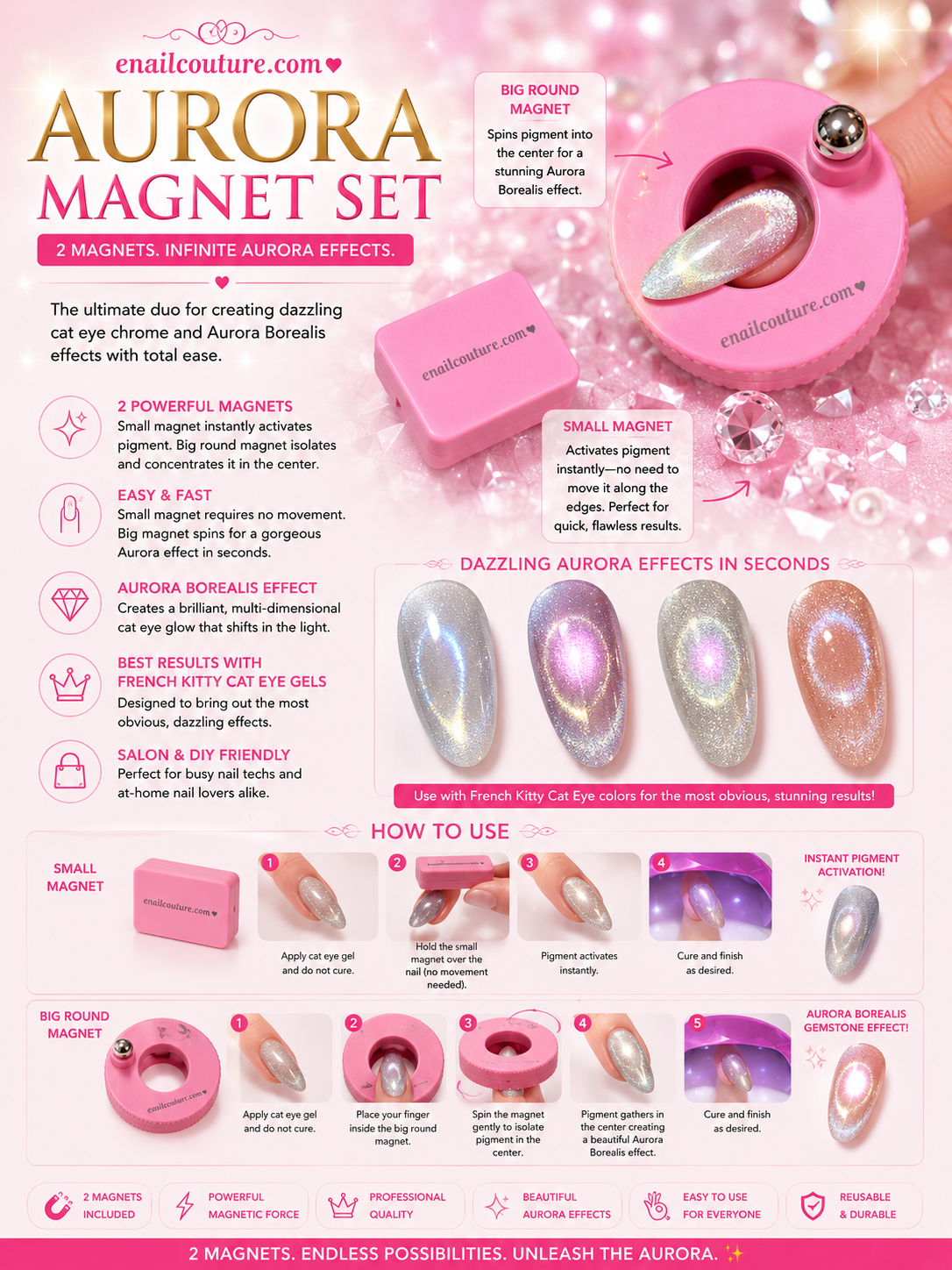 Aurora Magnet Set | Cat Eye Nail Magnet Set | eNailCouture