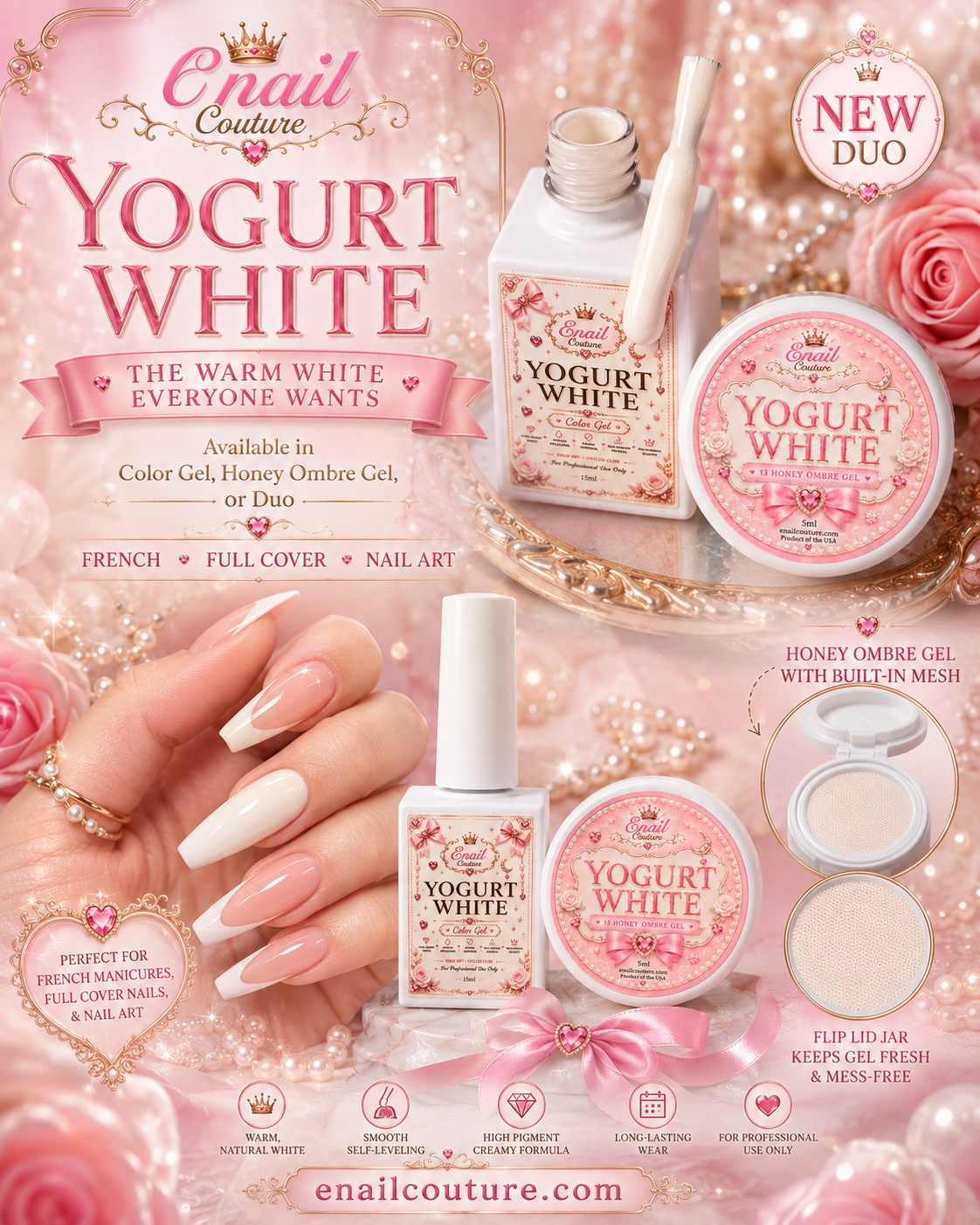 Yogurt White™ Gel Collection | Honey Ombre Gel + Color Gel | The Ultimate Natural White