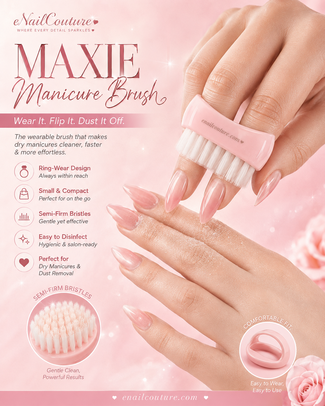 Maxie Manicure Brush – Wearable Nail Dust Brush