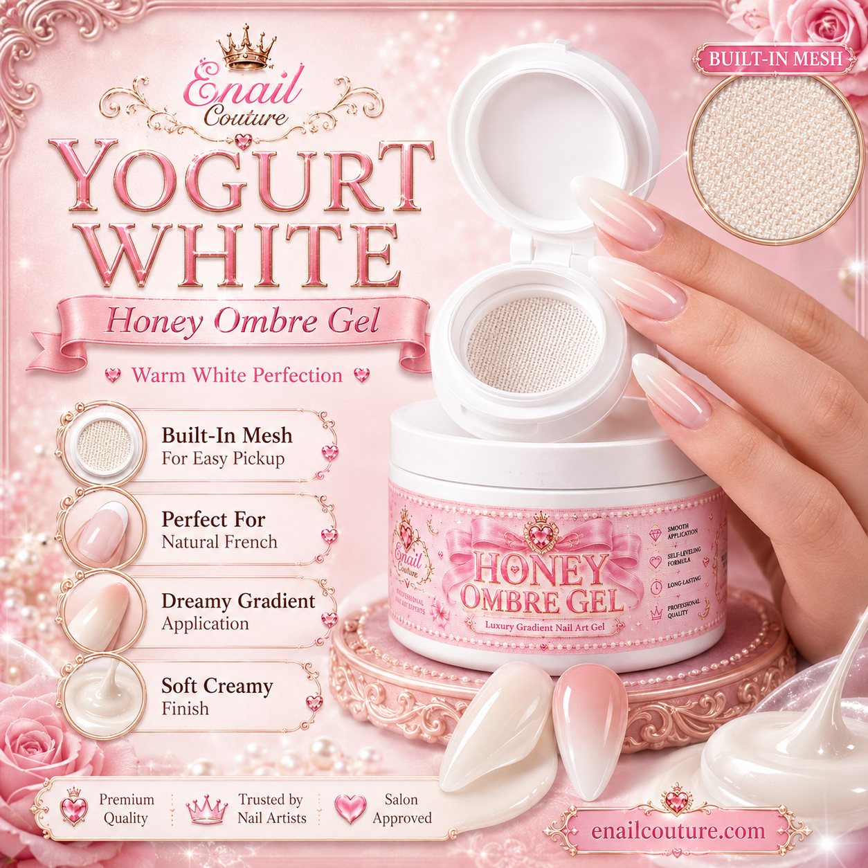 Yogurt White™ Gel Collection | Honey Ombre Gel + Color Gel | The Ultimate Natural White