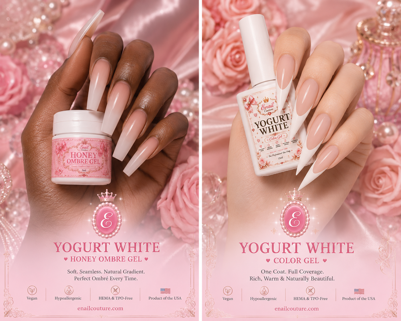 Yogurt White™ Gel Collection | Honey Ombre Gel + Color Gel | The Ultimate Natural White