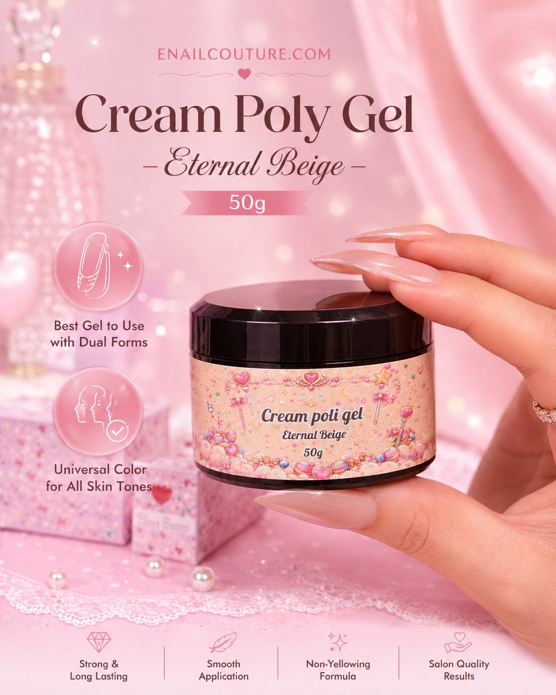 Cream Poli Gel Eternal Beige 50g | eNailCouture