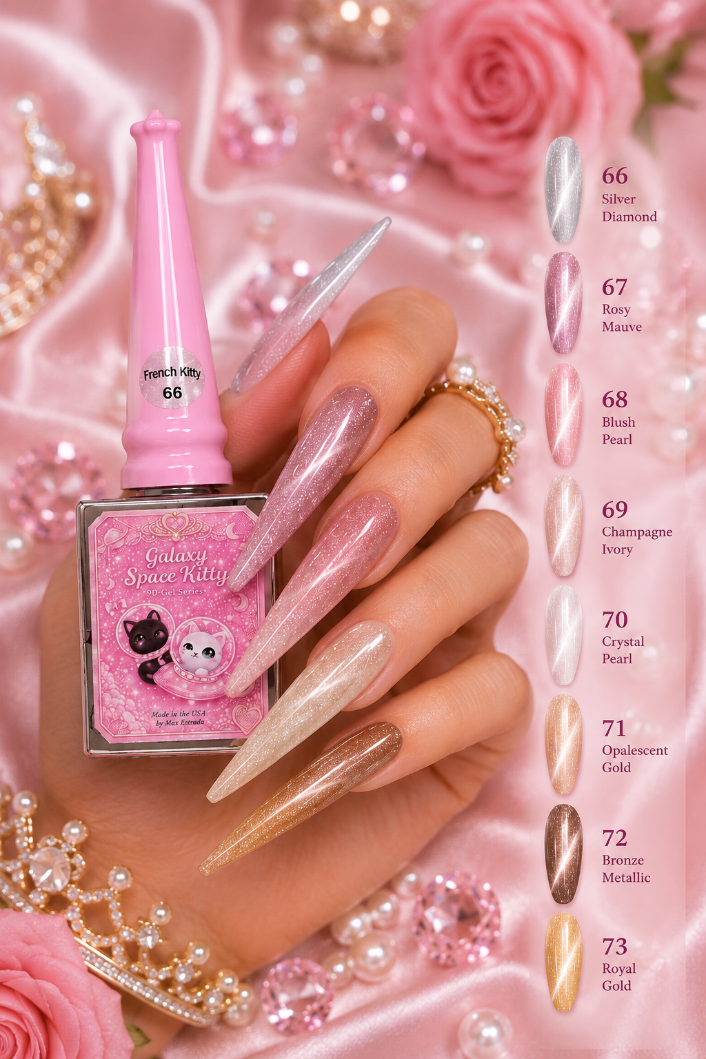 French Kitty Royal Princess Collection | Galaxy Space Kitty Cat-Eye Gels #57–73