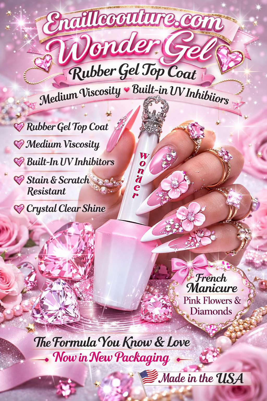 Wonder Gel top coat ~! now stain and scratch repellent formula (no wipe shine gel top coat/sealer)