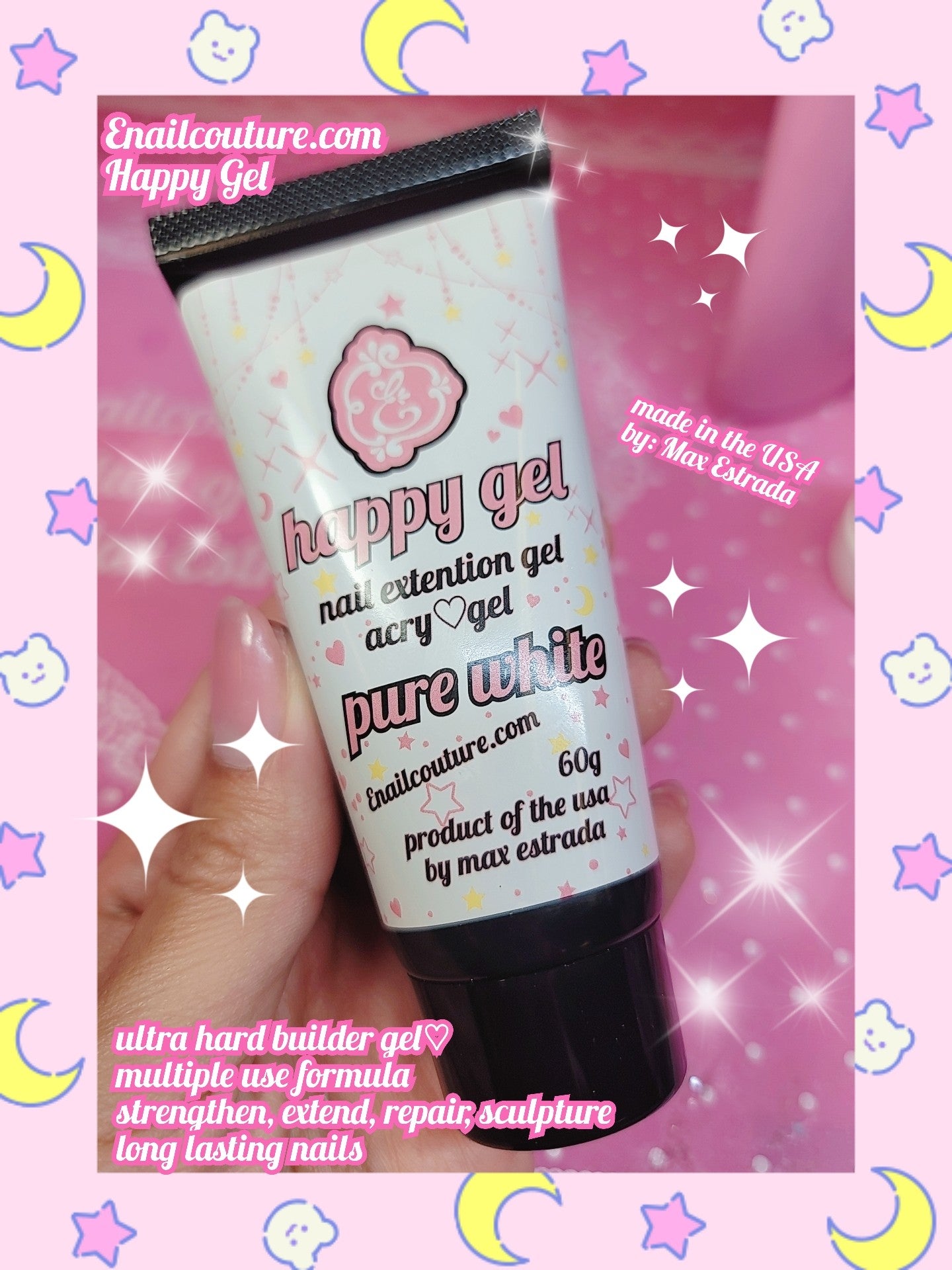 Happy GEL ~! acrylic/gel (hybrid gel ) (Poly Extension Gel, Poly Nail Gel of Nail Art decoration Acrylic Extension Nail gel)