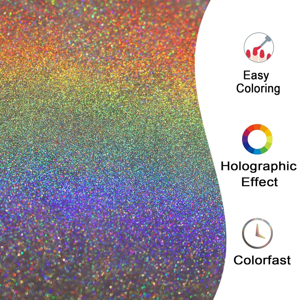 Unicorn Rainbow Hologram Chrome Pigment ~! magic hologram pigment ...