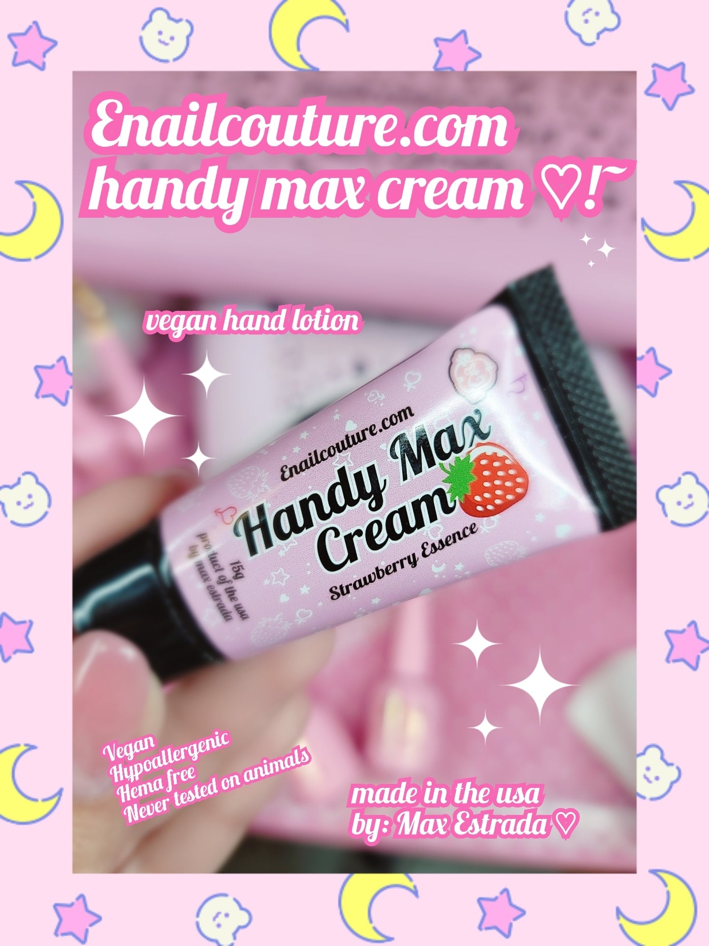 Handy Max Cream (Strawberry Fruit  Body Lotion Fresh Body Moisturizing Lotion , Sweet-smelling Perfume For Smooth Skin And Long Lasting Fruity Aroma.)