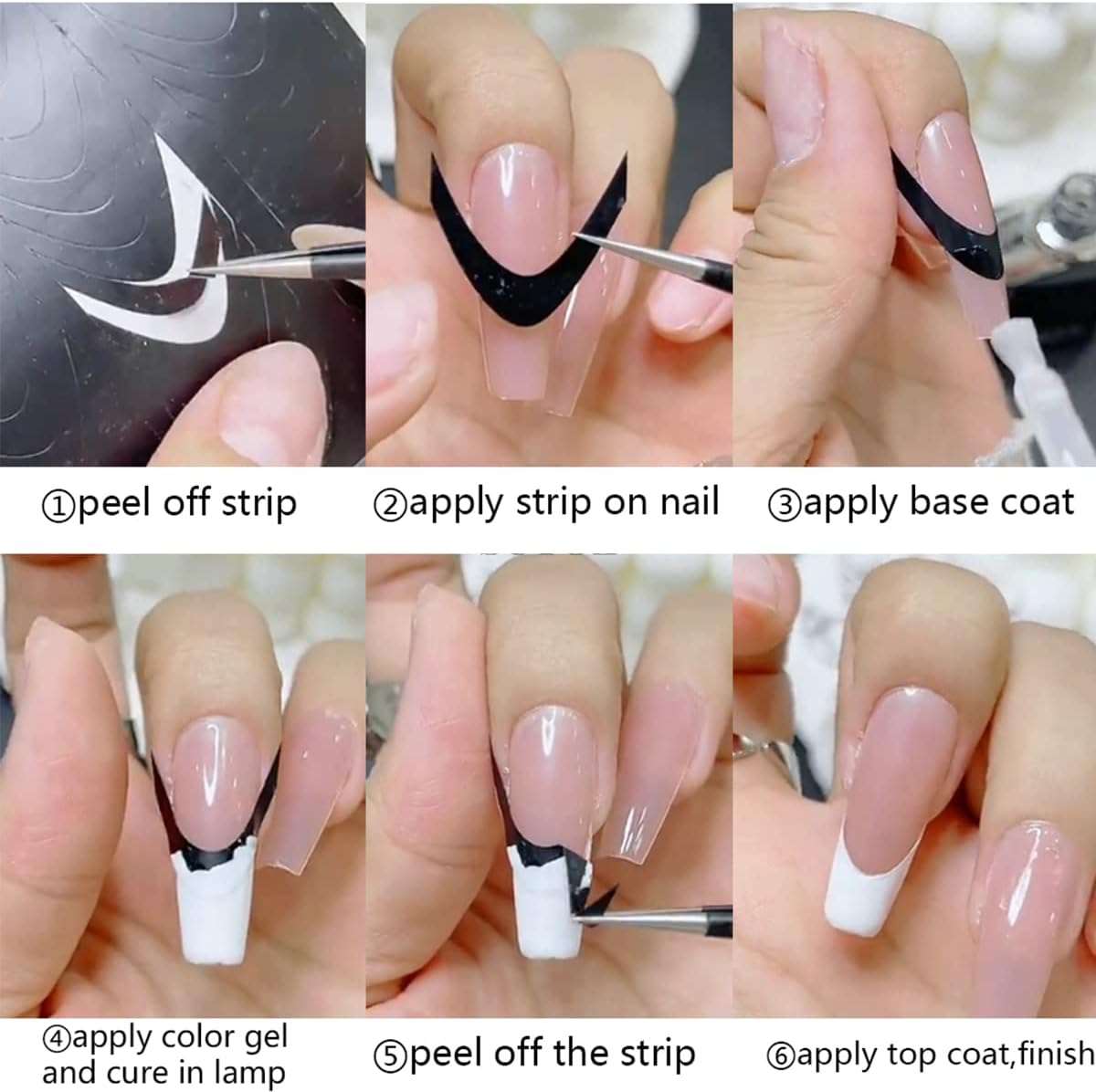 DIY nail tip stencil, french nail tool, homemade nail stamper