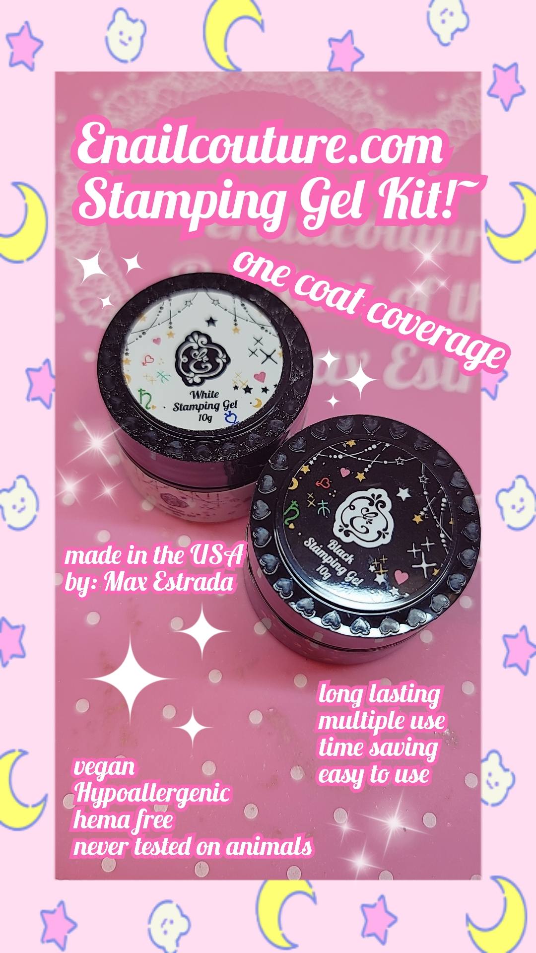 Stamping Gels Product Series !~ (Nail Art Stamping Polish,  Ombre Gel Polish Black&White, Gradient Pat Painting Gel Nail Polish French Manicure Kit with Nail Art Stamp Plate, Nail Stamper Scraper Set, UV/LED)