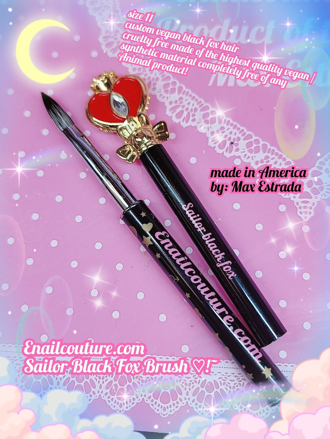 Sailor magic Brush series !~ (Nail Extension Gel Brush Acrylic Nail Brush Set 3D UV Gel Nail Art Brush Pen Set moon )