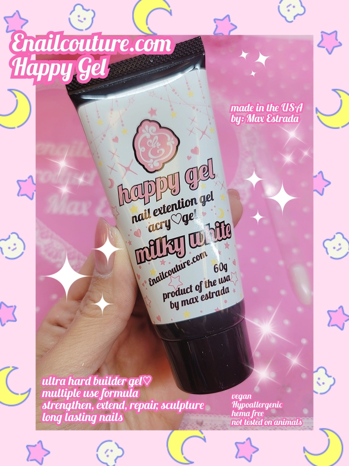 Happy GEL ~! acrylic/gel (hybrid gel ) (Poly Extension Gel, Poly Nail Gel of Nail Art decoration Acrylic Extension Nail gel)