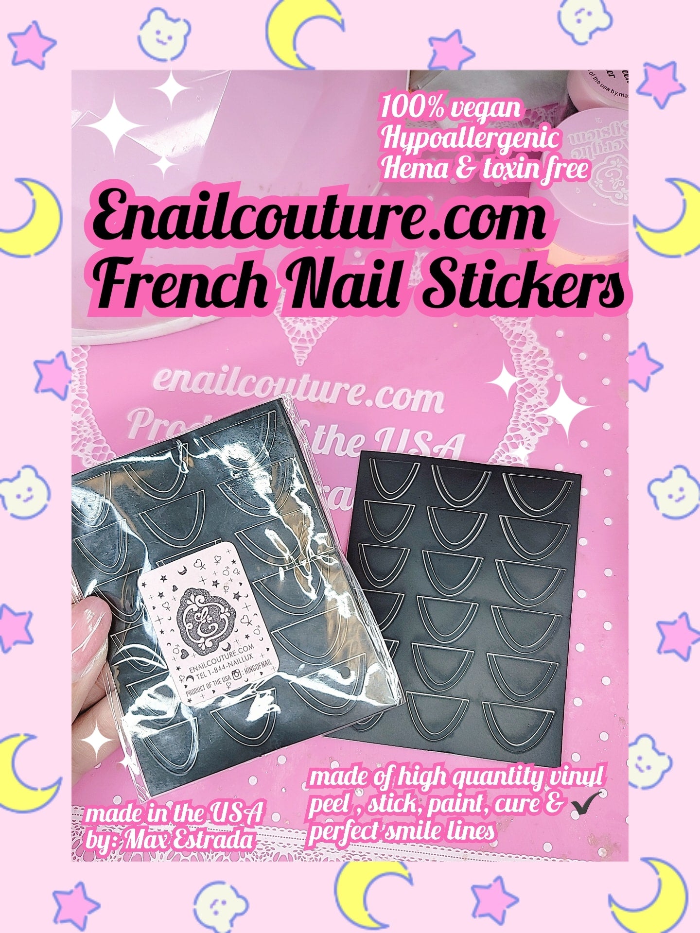 French Guide Map Stickers! (French Manicure Nail Art Stickers French Tip  Guides Stickers French Nail Stickers Form Fringe Guides for DIY Decoration