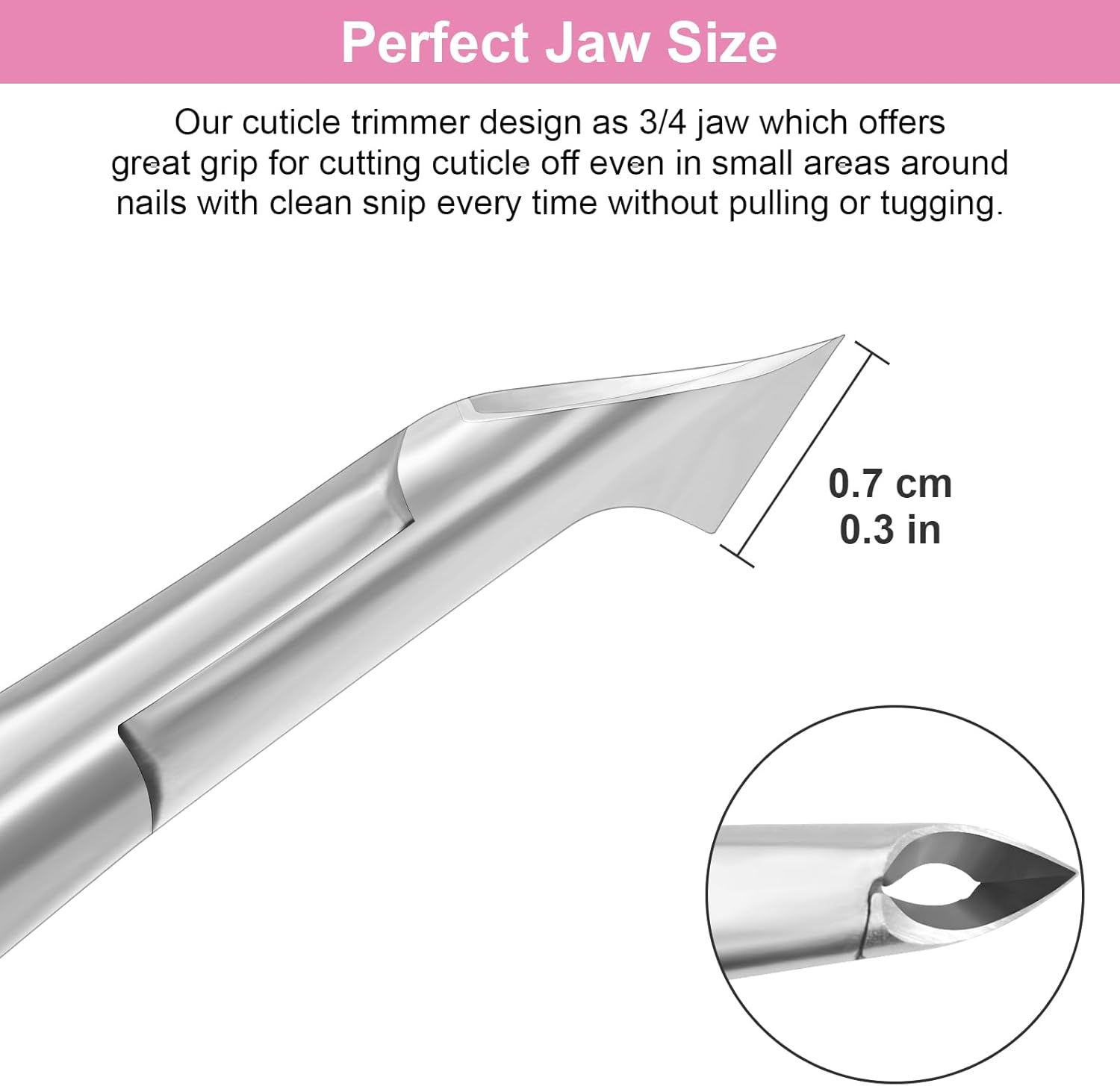 Max PRO Pink cuticle nipper!~ new 2024! (Cuticle Trimmer 3/4 Jaw Extremely Sharp Cuticle Nippers Stainless Steel Cuticle Clippers Cutter Remover Pedicure Manicure Nail Tool)