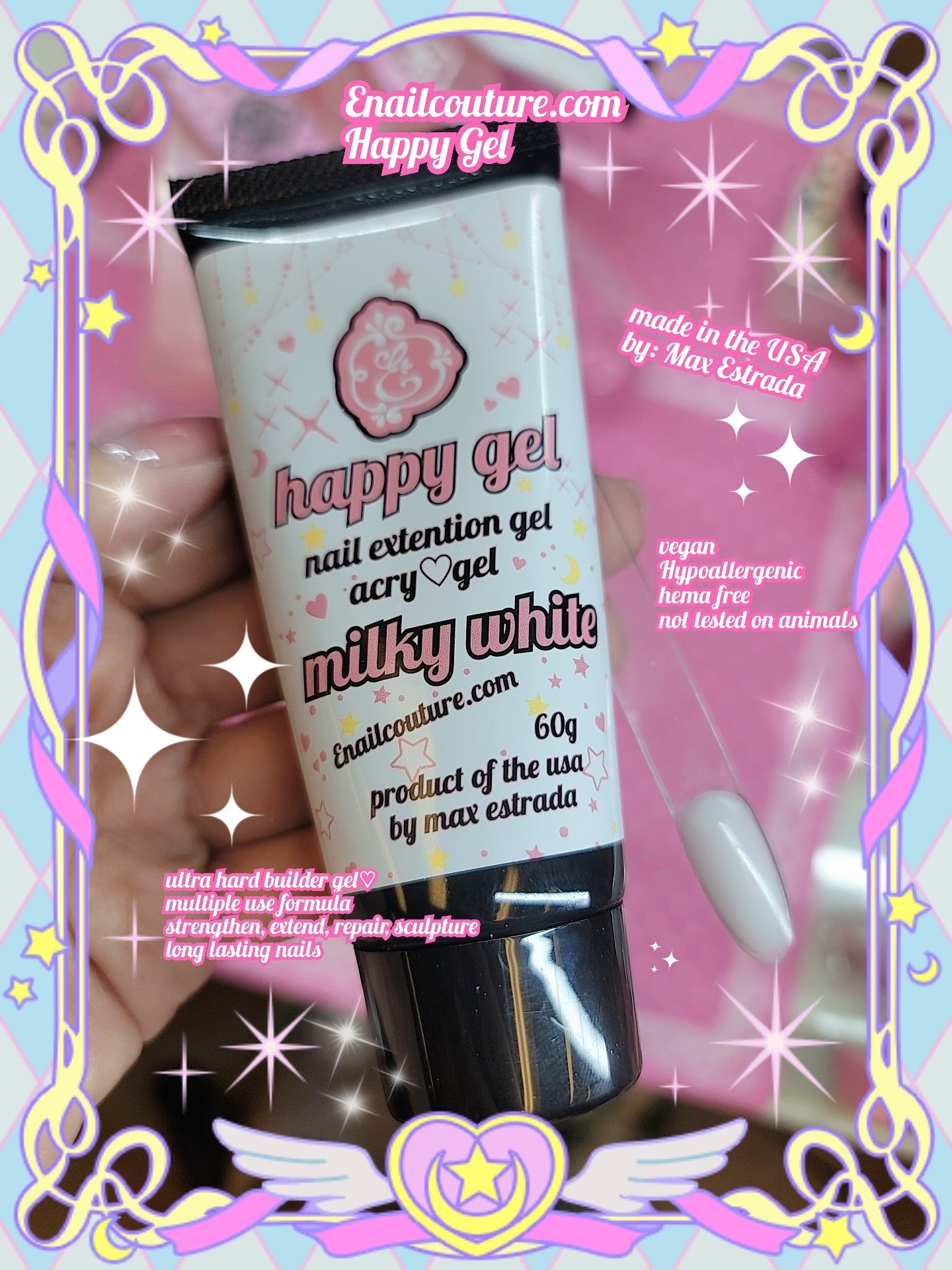 Happy GEL ~! acrylic/gel (hybrid gel ) (Poly Extension Gel, Poly Nail Gel of Nail Art decoration Acrylic Extension Nail gel)