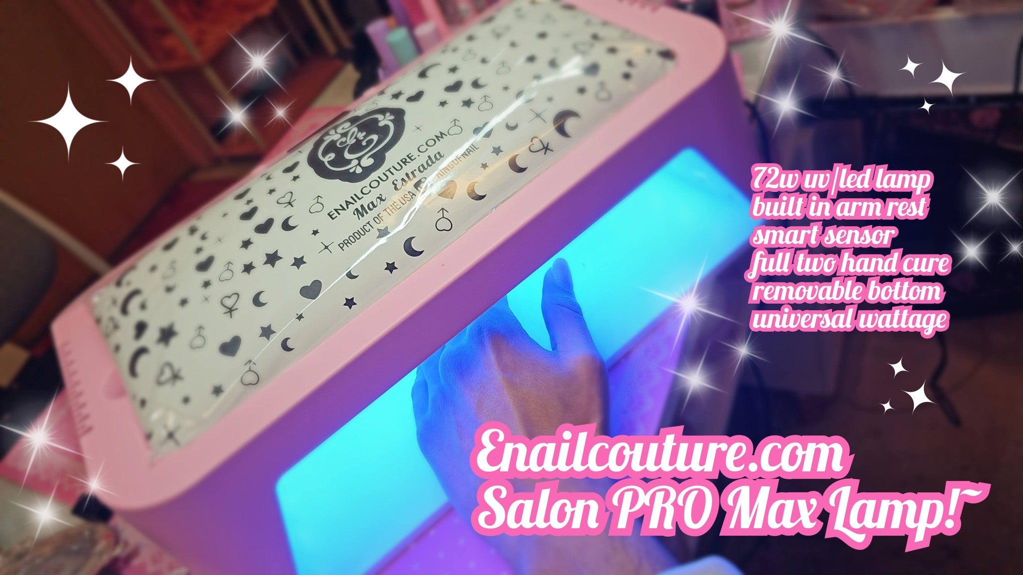 Salon PRO Max Lamp! (72W UV LED Nail Lamp with Arm Rest, Large Space Gel Nail Light Curing Dryer for Press On Nails, Nail Art, and Salon Use)