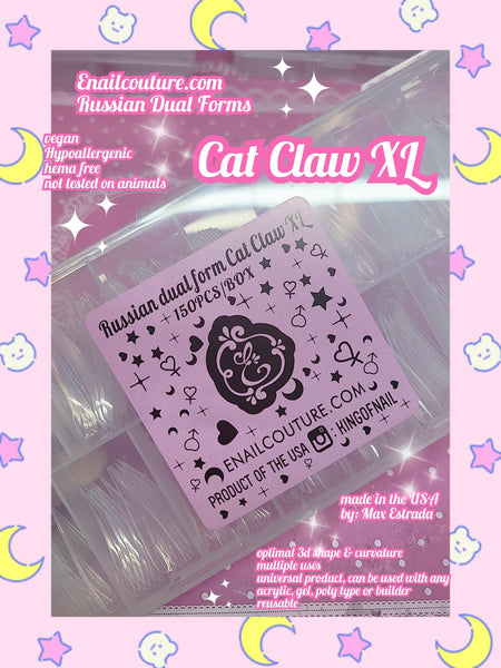 Cat Claw XL Russian Dual Forms!~ (Dual Nail Forms,Pointed Shape