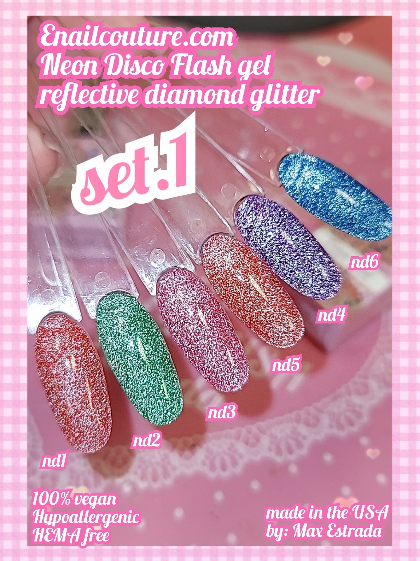 NAILKISS Reflective Glitter Gel Nail Polish Shiny Sparkling Diamond Gel Nail  | eBay