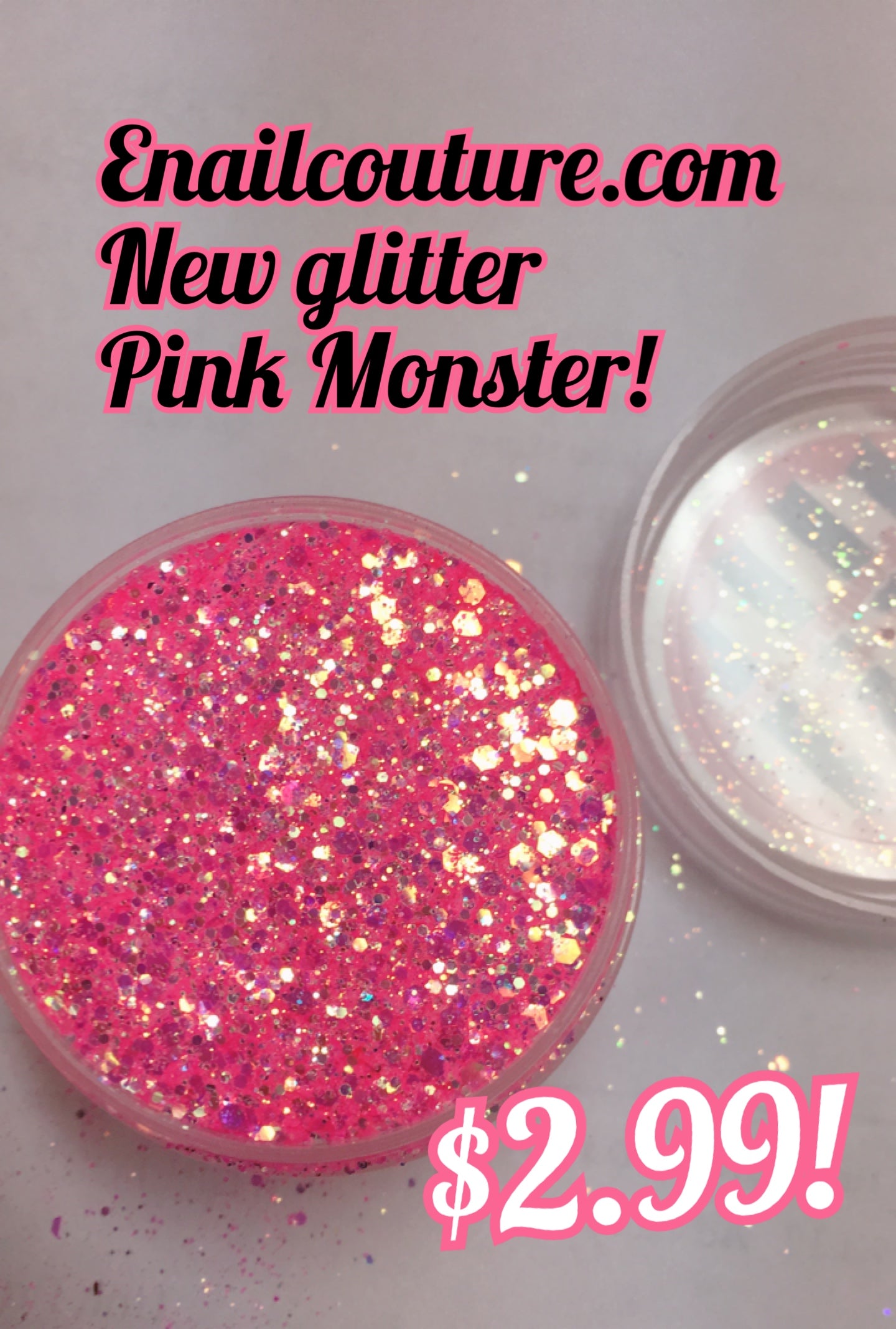 pink monster, pure glitter mix!