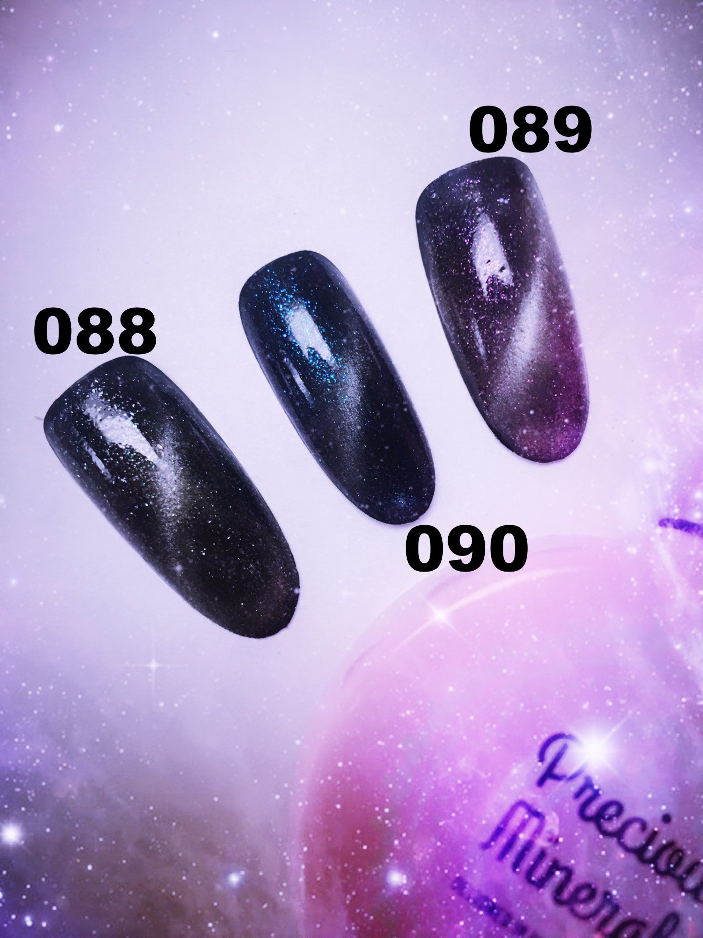 Twilight~! 3D Magic Top Coat, Precious Minerals (Cat Eye Nail Gel Polish Chameleon UV LED Shining )