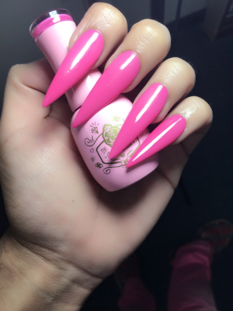 Hot Pink Press on Nails Short Round KQueenest Neon Pink Gel Glue on Nails  Petite Fake Nails with Color Summer Super Fit & Natural Reusable Pointy  Short Nails Stick on Nails in