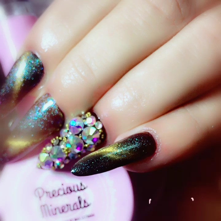 Twilight~! 3D Magic Top Coat, Precious Minerals (Cat Eye Nail Gel Polish Chameleon UV LED Shining )