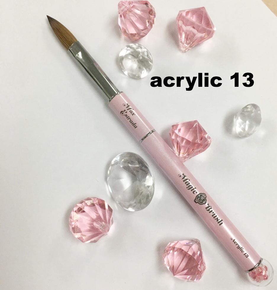Pink Magic acrylic 13 (size 13 kolinsky acrylic nail brush)