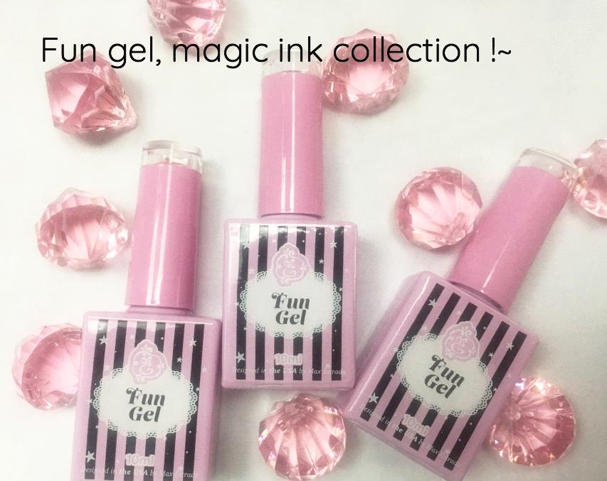 Fun Gel !~ 3n1 magic ink collection (Soak Off Nail Gel Color Changing Mood Gel Polish Temperature Change)