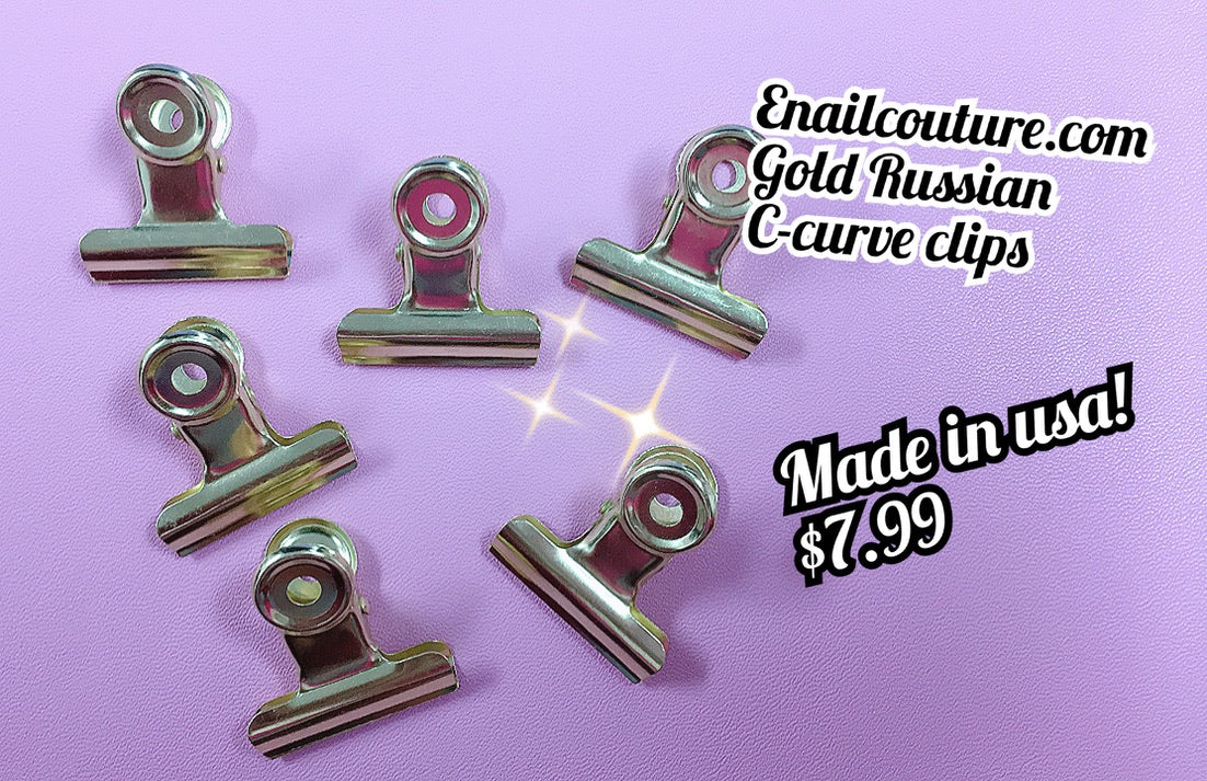 Gold-Russian C - Curve Clips 29MM set