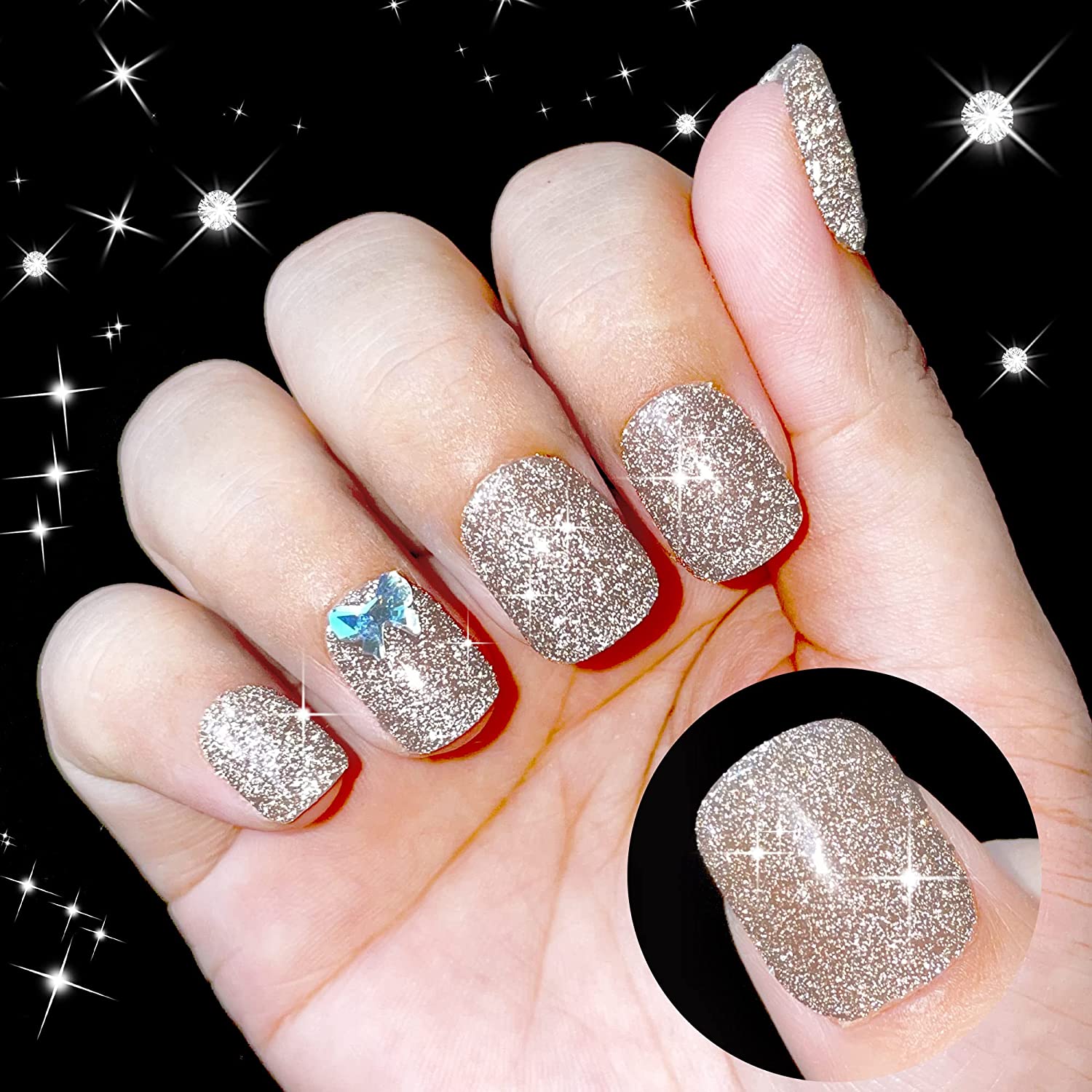 Magic Syrup Diamond Flash Gels! (Reflective Glitter Gel Nail Polish,12ml Champagne Gold/Silver Flash Diamond Disco DJ Shimmer Nail Gel,Sparkly Shiny Soak Off UV Gel Polish Varnish,Salon Home DIY Manicure)