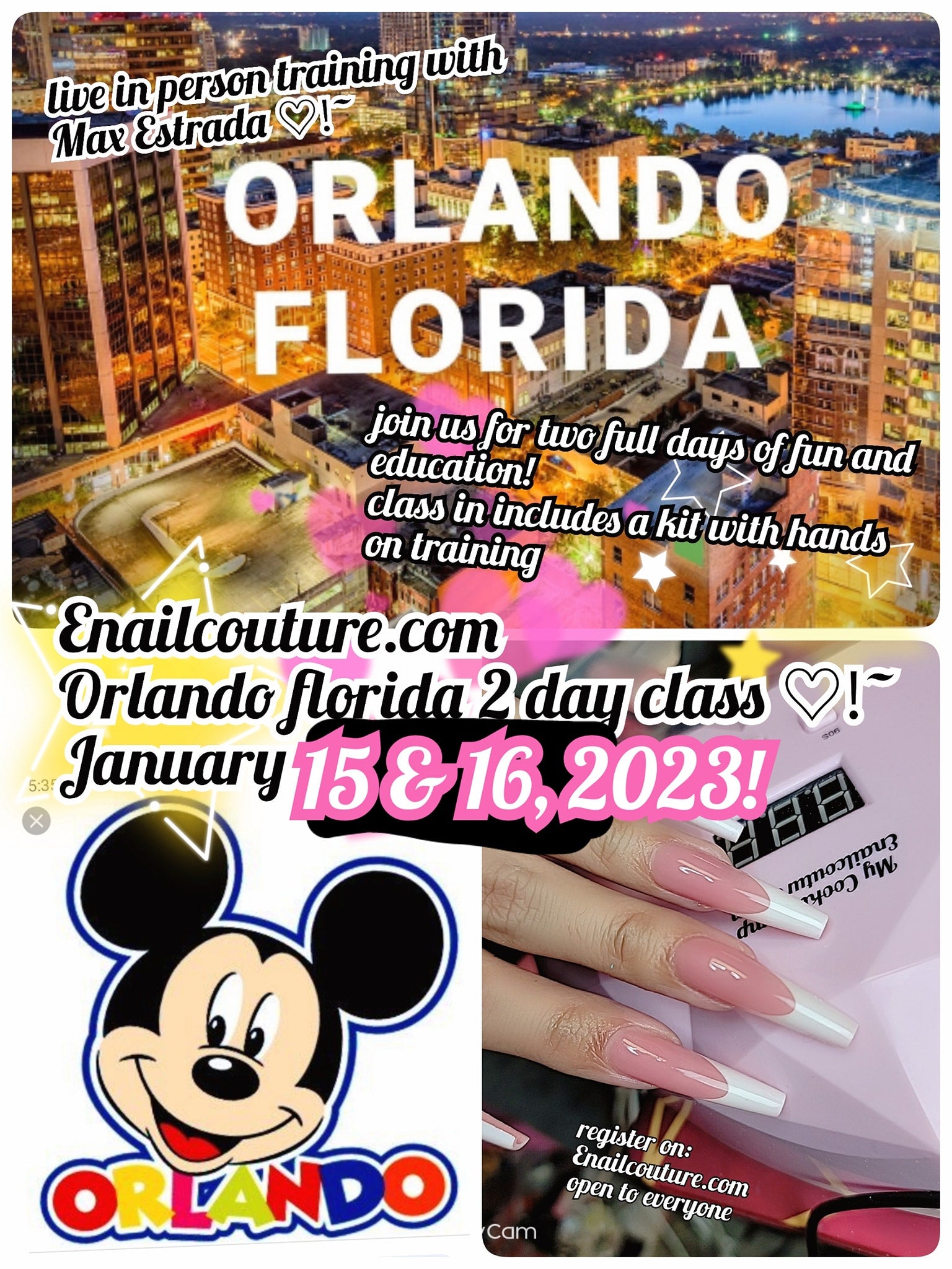 Orlando Florida 2 day nail art festival class !~ January 15&16, 2023