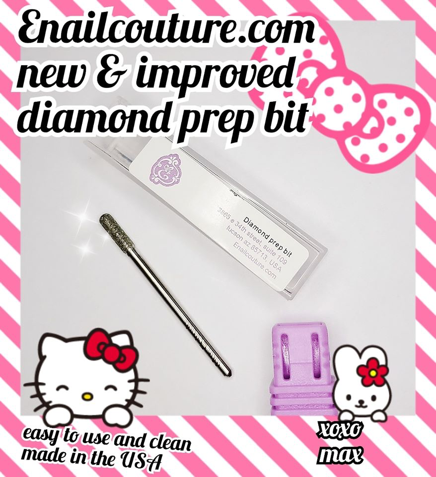 Diamond prep bit !~ (Cuticle Clean Bits, 3/32 Shank Dry Manicure Drill Bit)