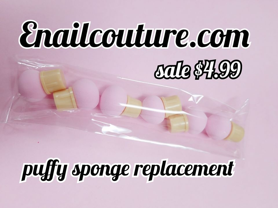 puffy nail art sponge tool (ombre, baby boomer, pigment application )