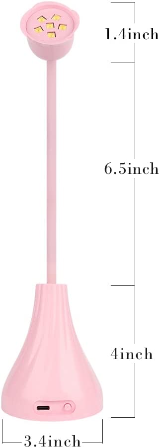 Flashy Flower Lamp (UV LED Nail Lamp, Portable Mini Nail Dryer, 360° Rotatable Hands Free Quick Gel Nail Light, Nail Polish Curing Lamp Machine for DIY Home & Salon Manicure )