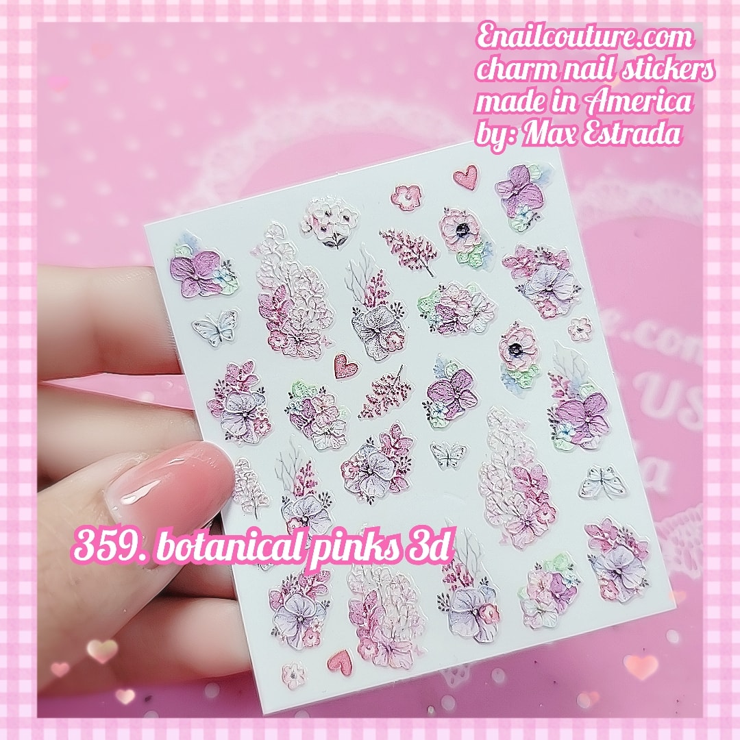 Charm Nail Sticker, Page 4 (flat & 3D Self-AdhesiveNail Decals Leaf Nail Art Stickers Colorful Mixed Nail Decorations)