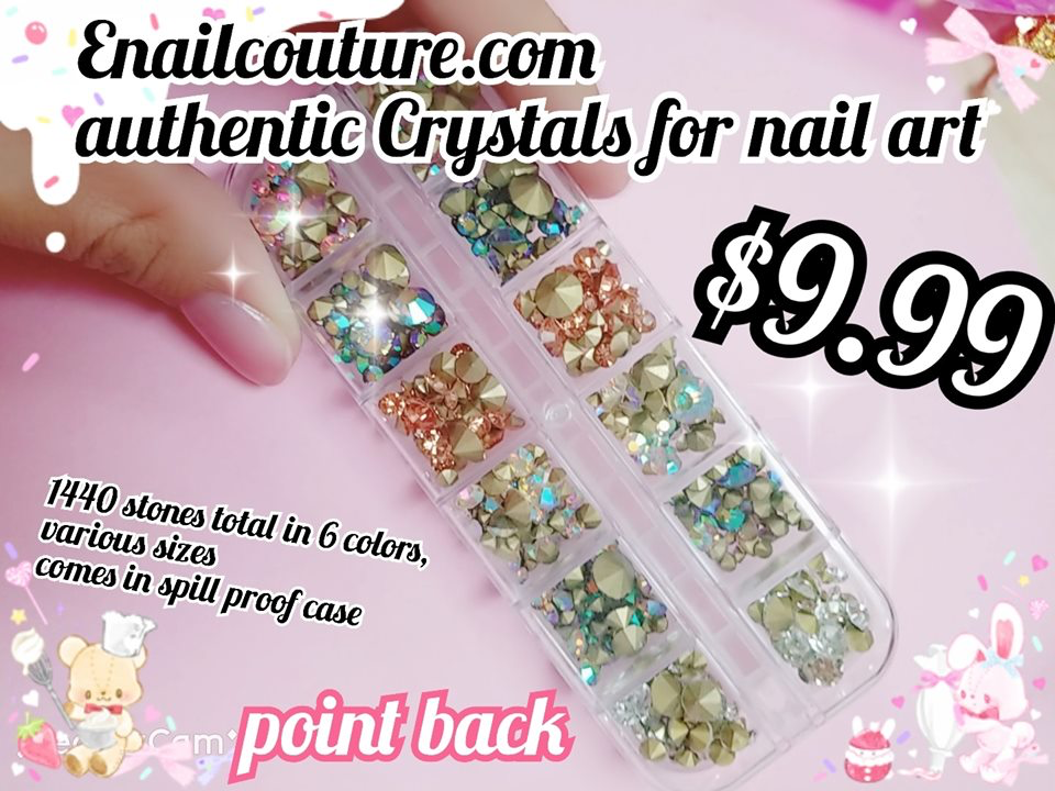 rhinestone set MIX authentic nail art crystals (diamond, charms, gems