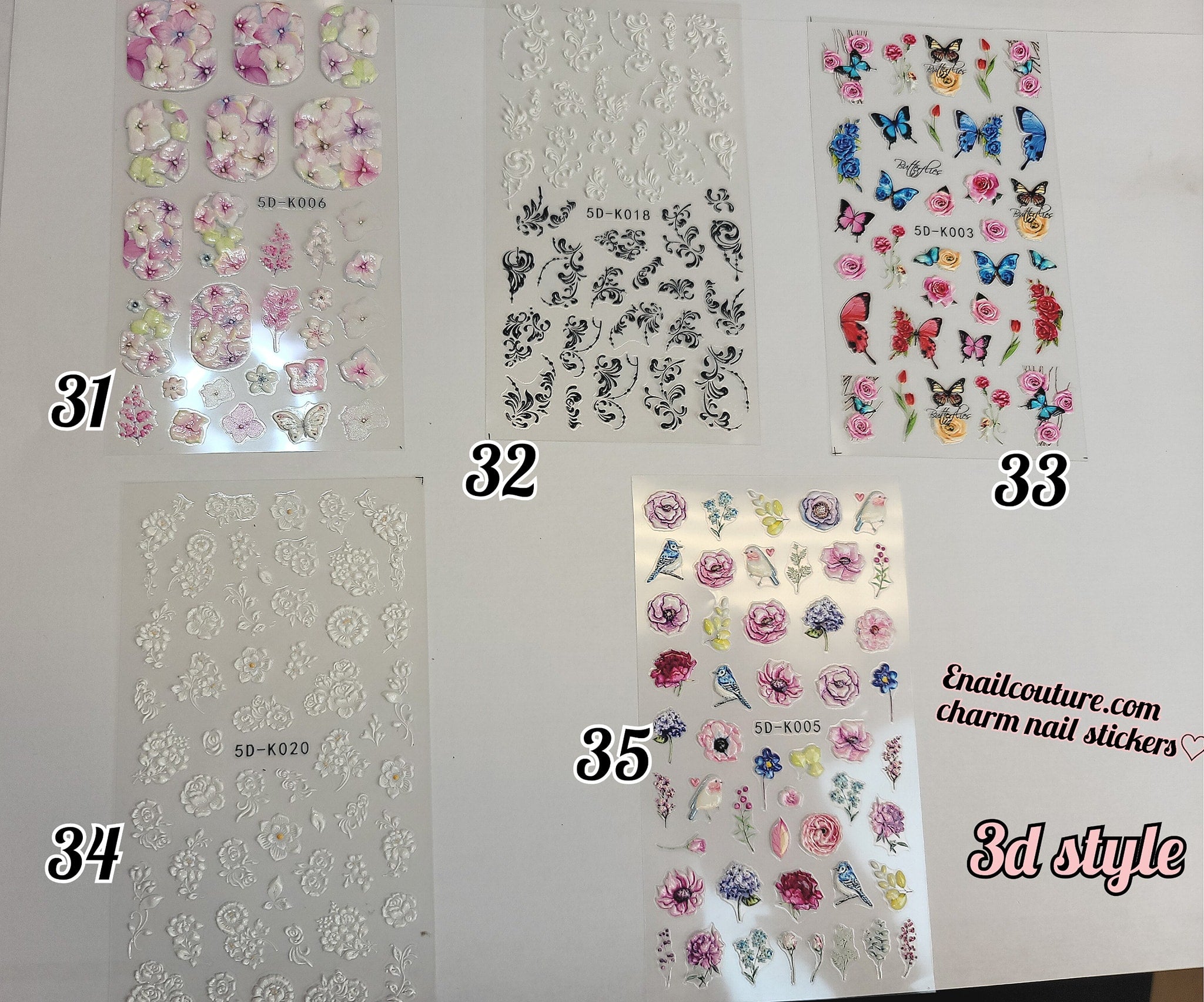 Camellia Flower 3D Nail Art Stickers from Born Pretty Store | Berries in  the Snow