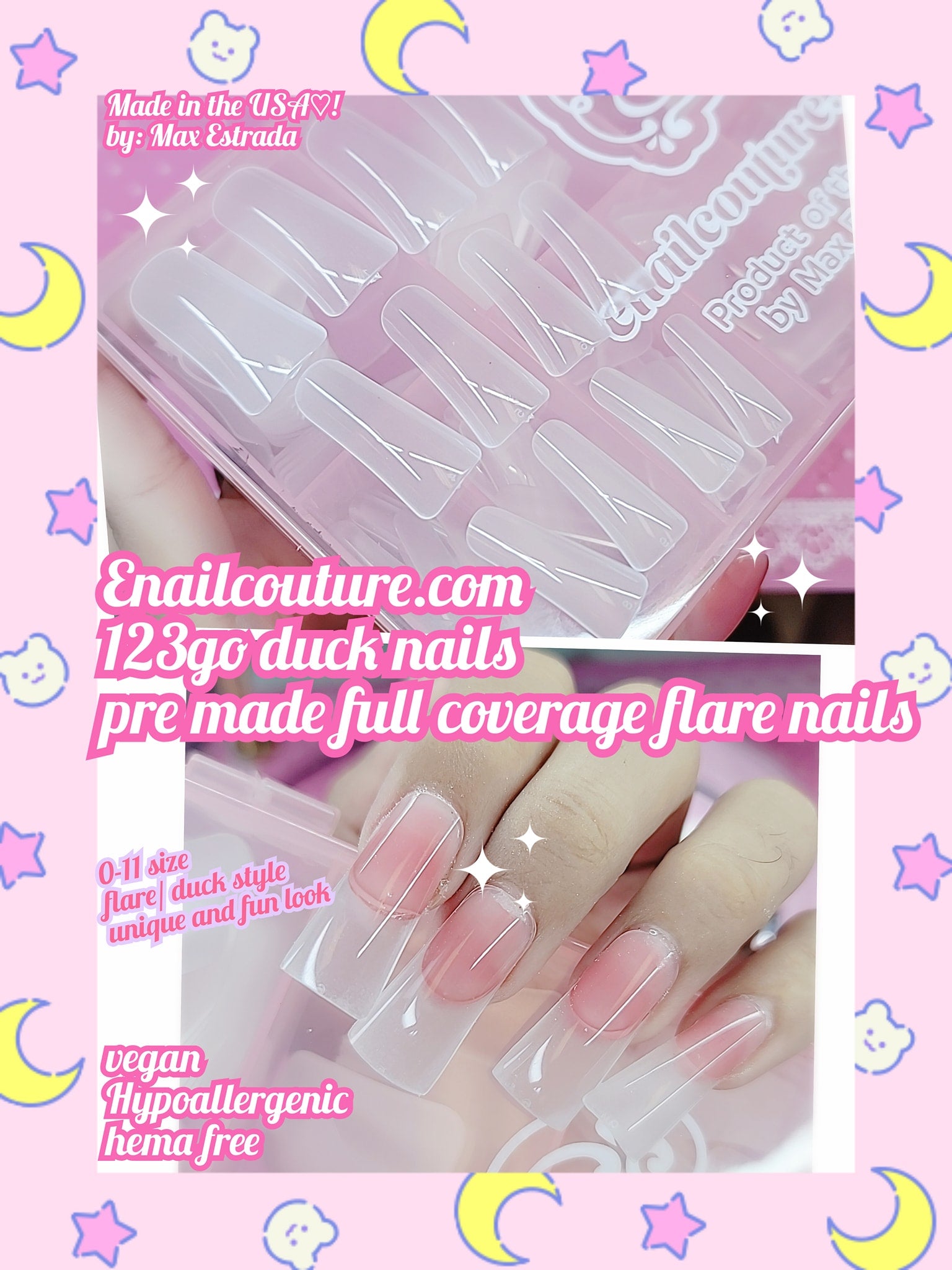 123 Go! Nails Page-2 (pre made full coverage gel nail tips) (Full Cover False Nail Artificial Gel Nails Tip, False Nails)