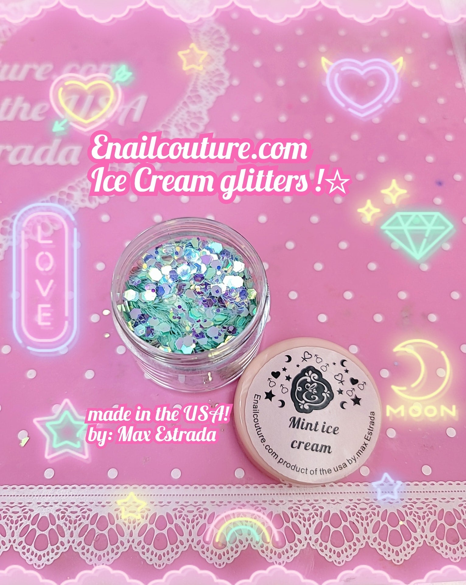 Ice Cream Glitter Series Art Glitters Shinning Sugar | enailcouture
