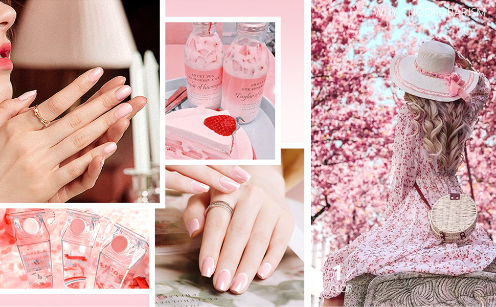 Milky Pink Shinee (Milky pink Gel Nail Polish,TranslucentJelly Nude Pink Gel Polish LED Manicuring Varnish)