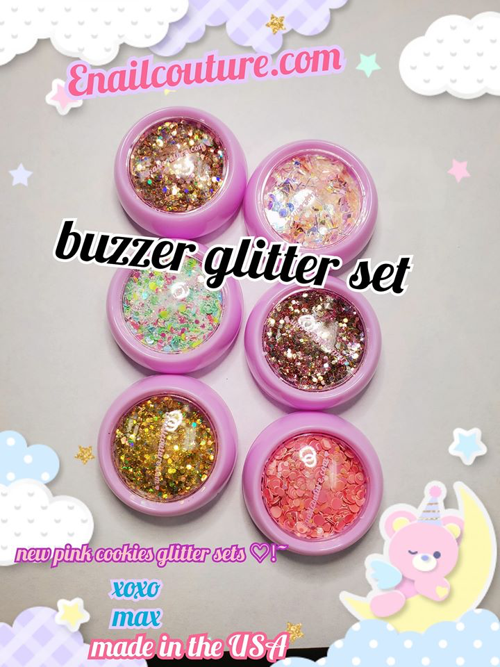 Cookies glitter set (Set of 6 Holographic Nail Glitter Mermaid Powder