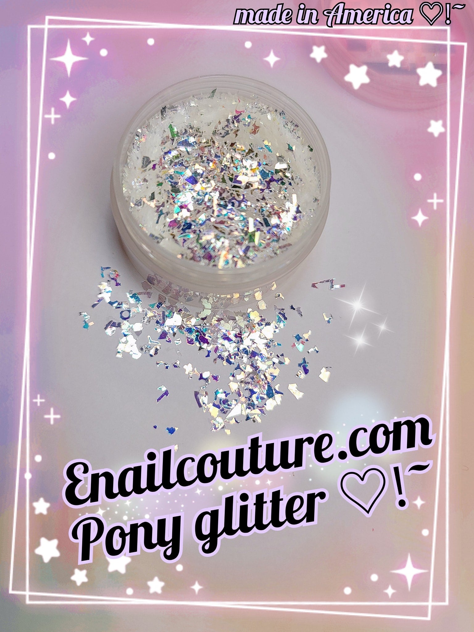 Pony  - Pure Glitter Mix! hologram flakes