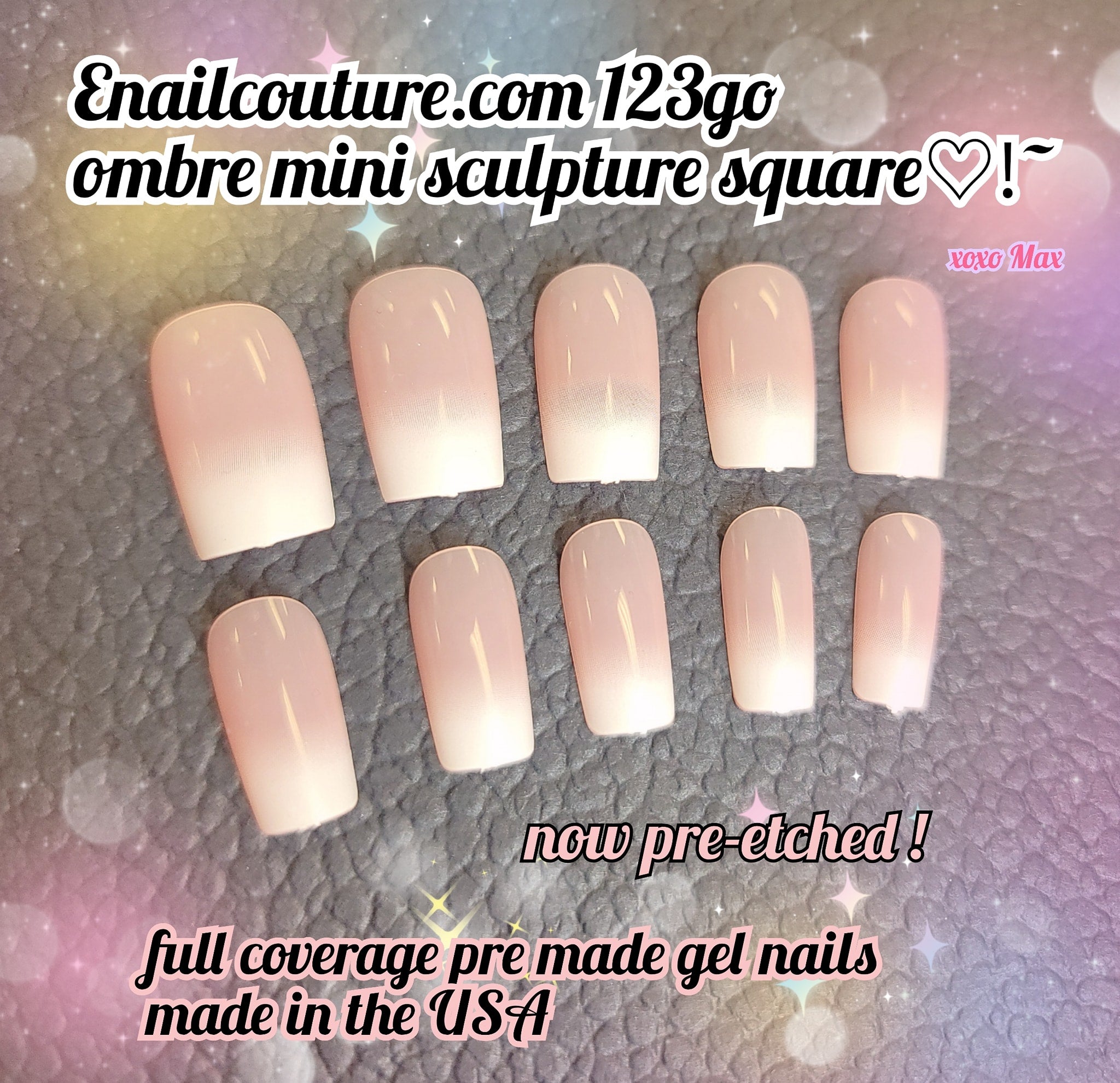 Black French 123 Go! Nails (pre made full coverage gel nail tips) (Ful