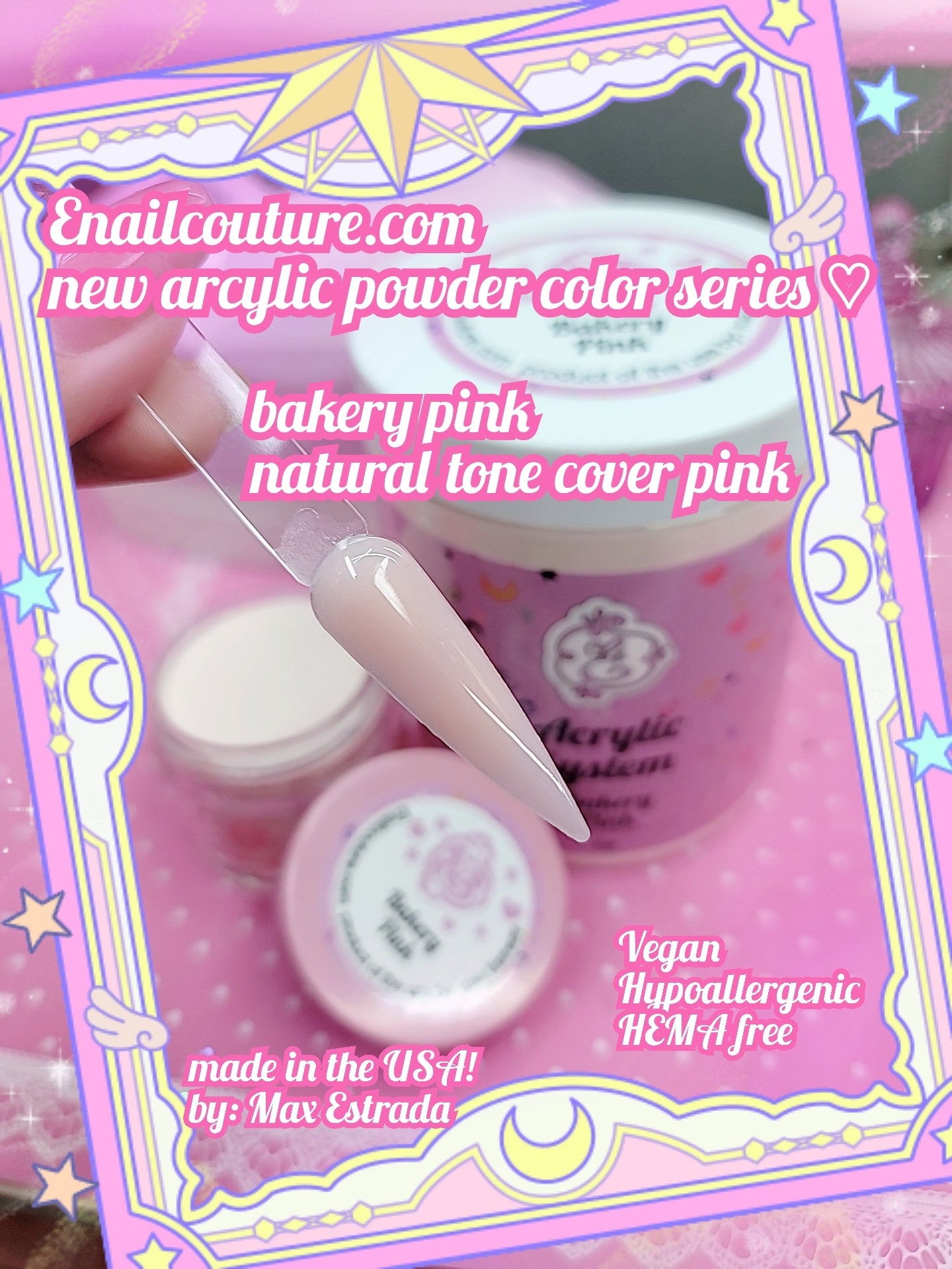 Bakery Pink (Nude Pink Acrylic Powder - Professional Acrylic Nail Powder Polymer Natural Nude Pink Colors Acrylic Nail Powder for Nail Extension Carving DIY Beginners Salon)