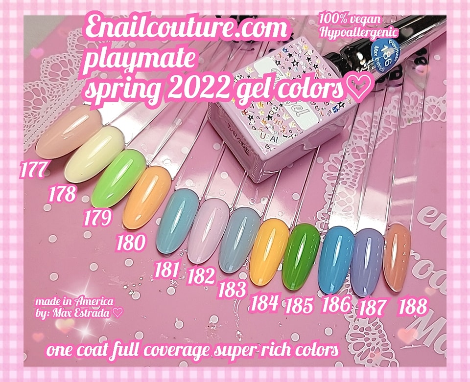 Playmate spring 2022 (Gel Nail Polish 12 Colors Spring Summer Bright Pastel Gel Polish Soak Off Nail Gel Polish Kit )