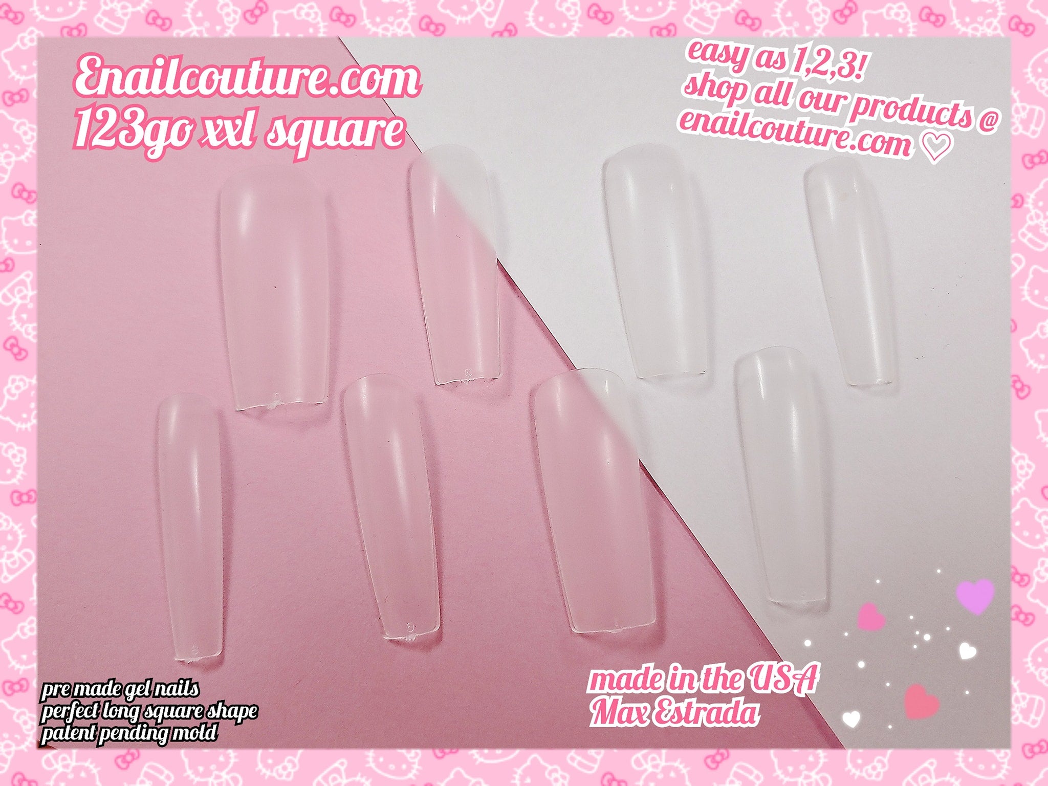 123 Go! Nails (pre made full coverage gel nail tips) (Full Cover False